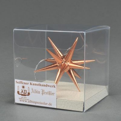 Christbaumschmuck - Weihnachtsstern, klein-kupfer