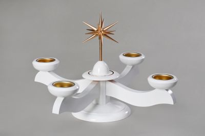 Adventsleuchter, wei - Weihnachtsstern