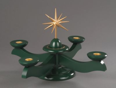 Adventsleuchter, grn - Weihnachtsstern