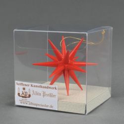 Christbaumschmuck - Weihnachtsstern, klein-rot