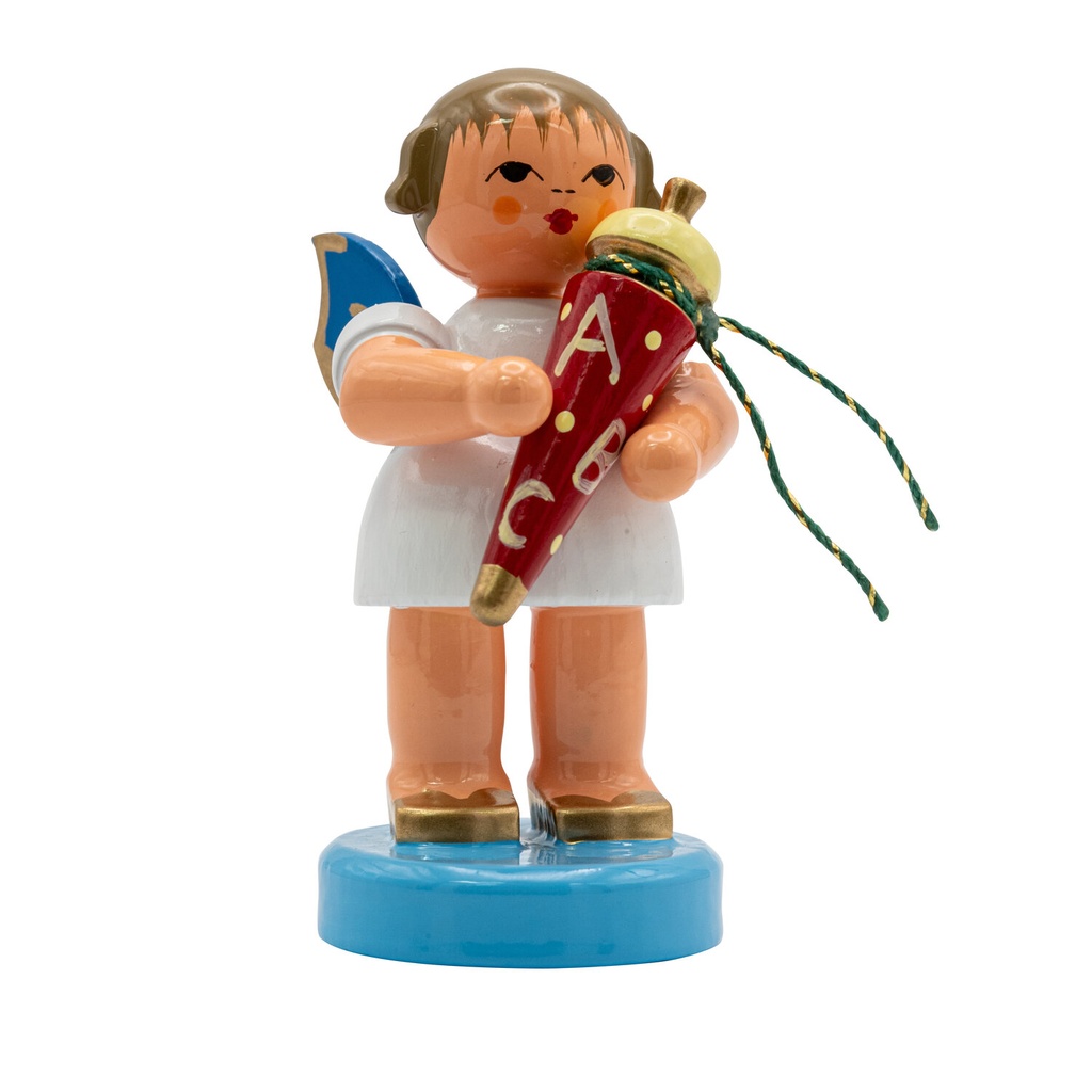 [FU 225/270/81B] Engel stehend mit Zuckertüte, blaue Flügel