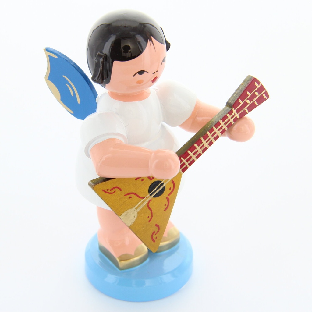 [FU 225/250/40B] Engel stehend groß mit Balalaika, blaue Flügel