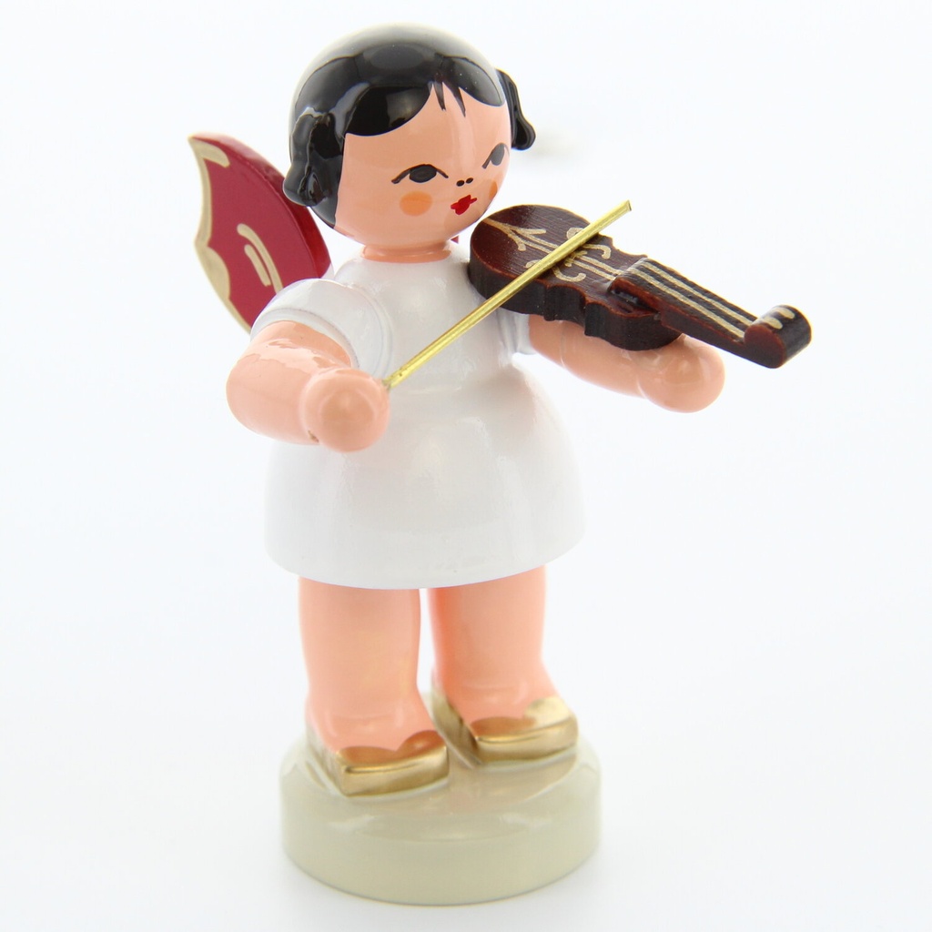 Engel stehend mit Violine, rote Flügel