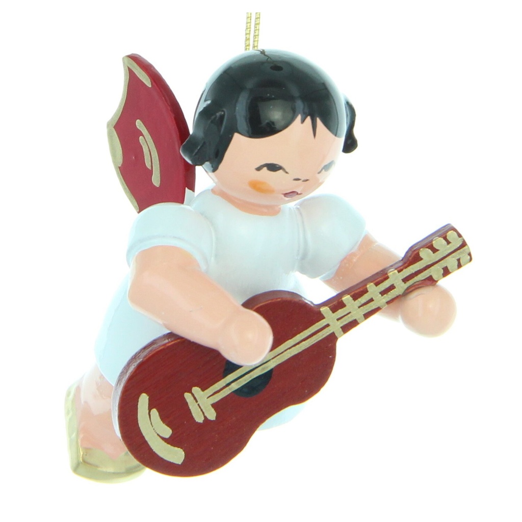 Schwebeengel mit Gitarre, rote Flügel