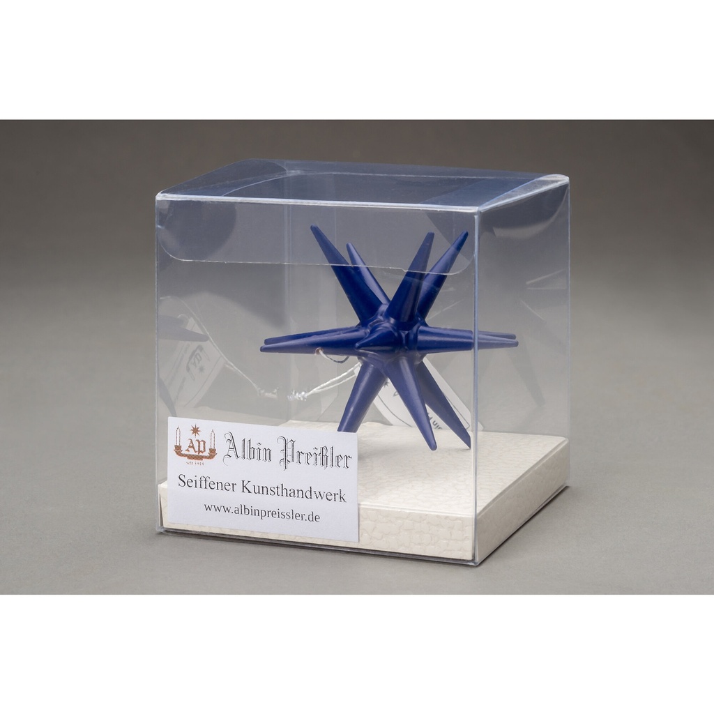 [199/007/1 dunkelblau] Christbaumschmuck Weihnachtsstern - einzeln (dunkelblau, 7 cm)