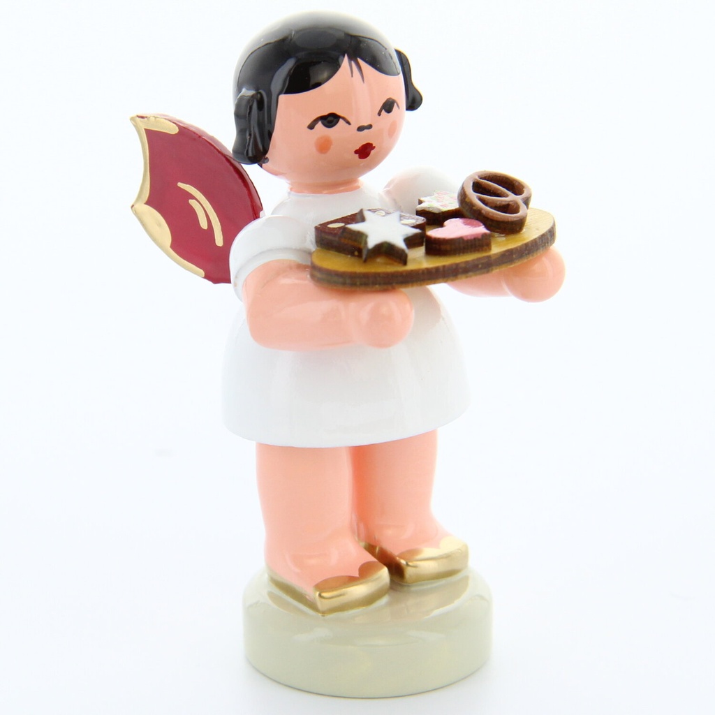 [FU 225/270/25R] Engel stehend mit Lebkuchenblech, rote Flügel