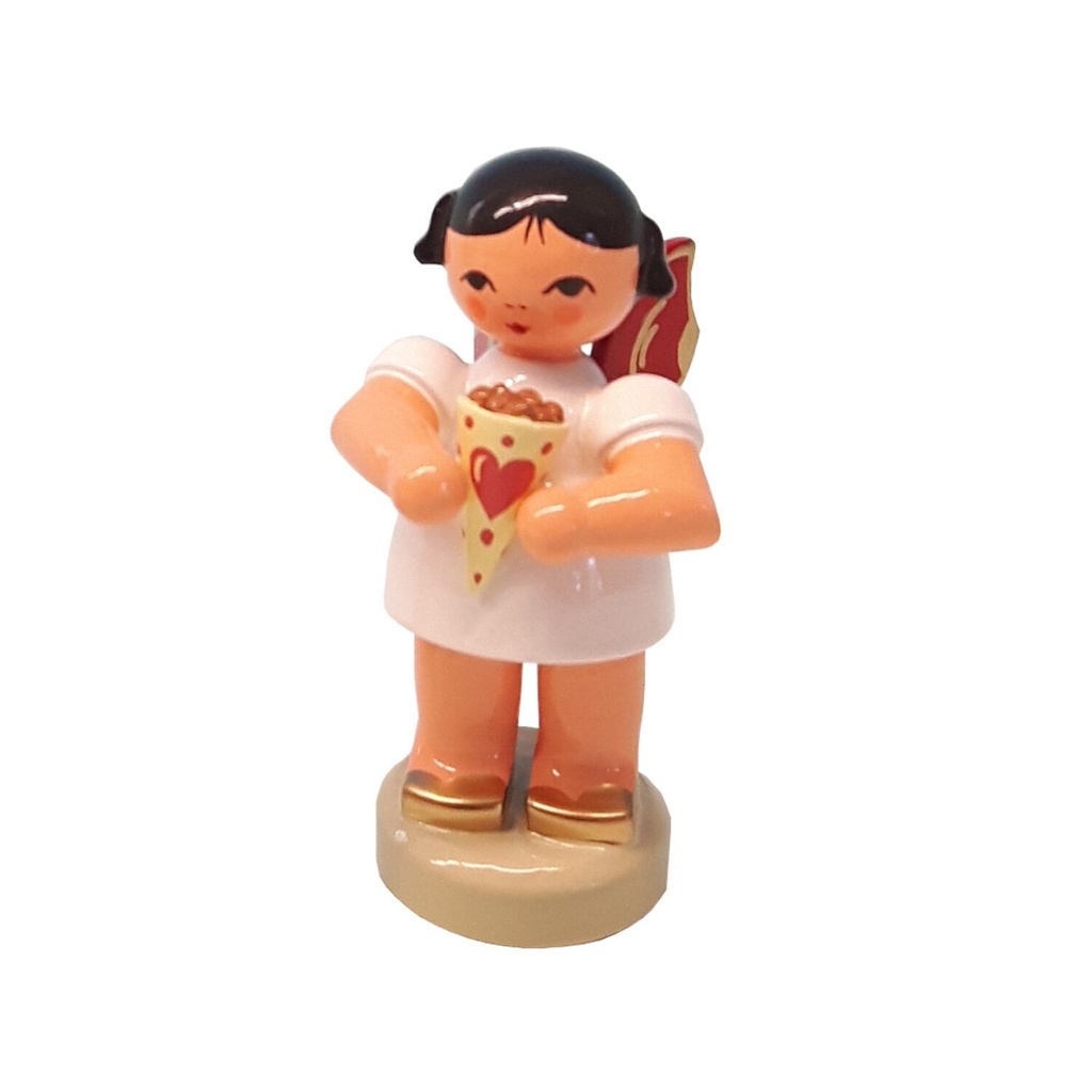 [FU 225/270/29R] Engel stehend mit gebrannten Mandeln, rote Flügel