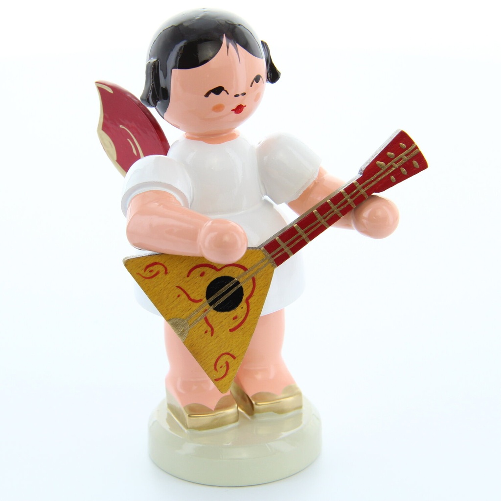 [FU 225/250/40R] Engel stehend groß mit Balalaika, rote Flügel