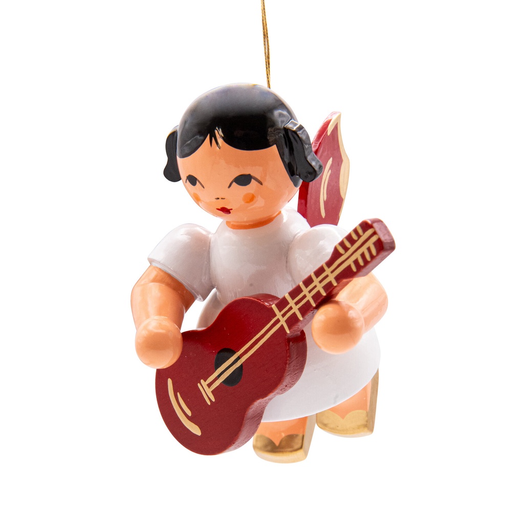 [FU 199/290/022R] Schwebeengel groß mit Gitarre, rote Flügel