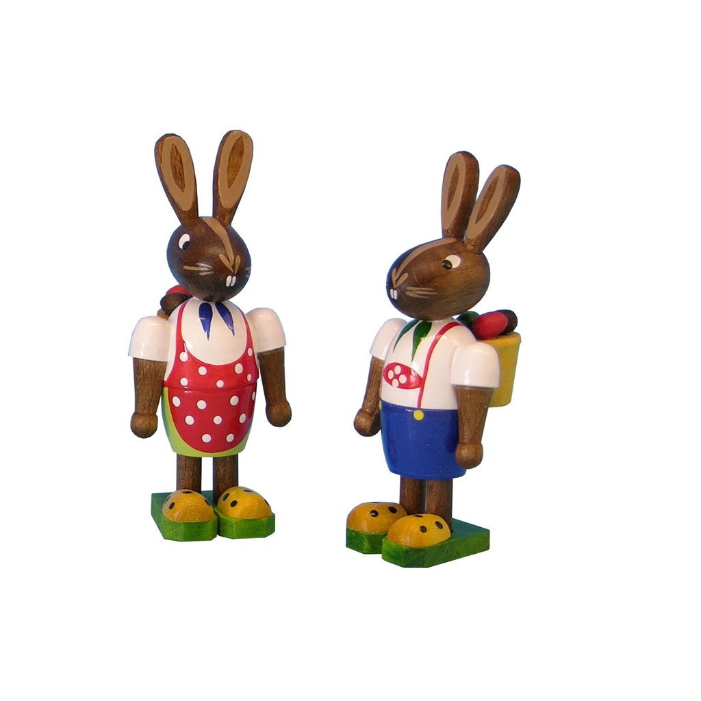 Osterhasenpärchen mit Korb