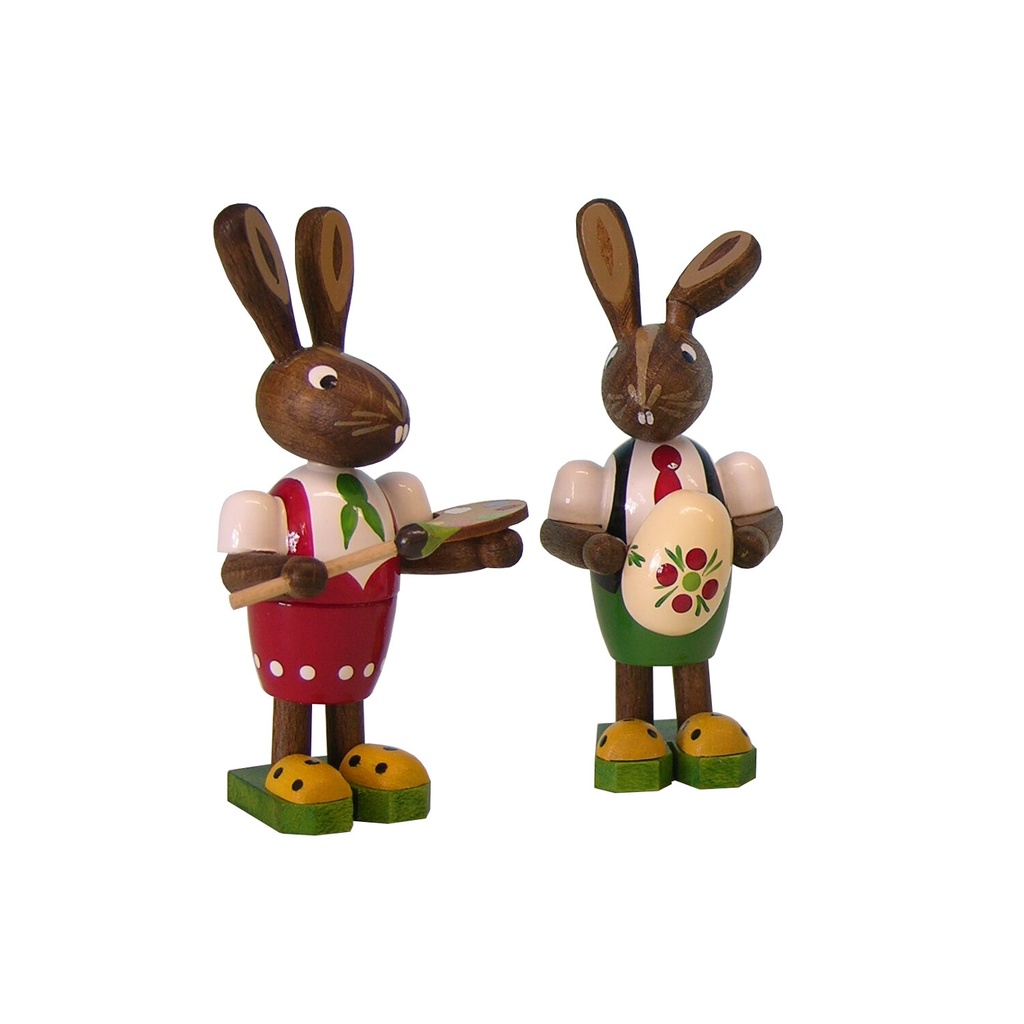 Osterhasen Mann und Frau, Eiermaler