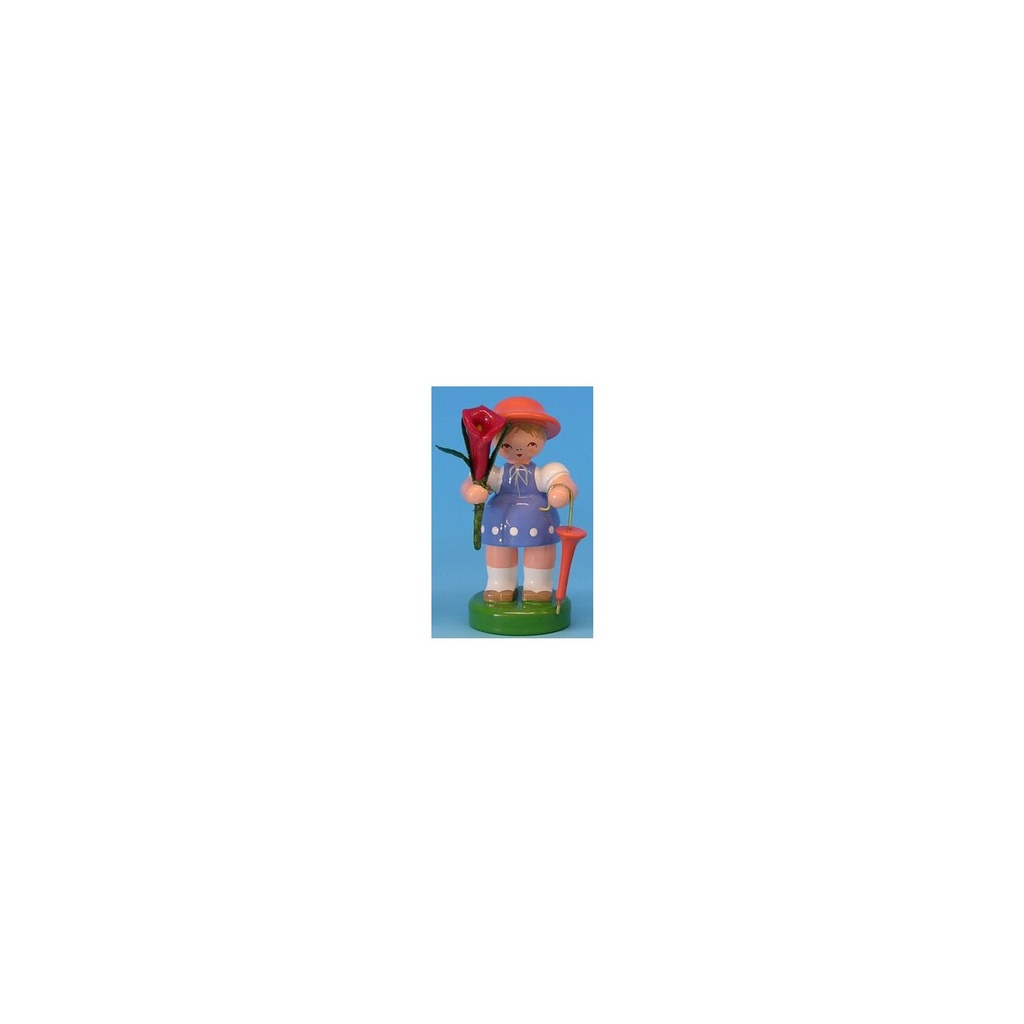 Blumenmädchen blau/orange