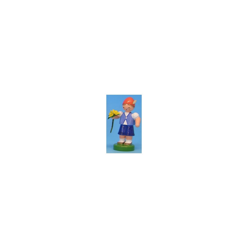 Blumenjunge blau/orange