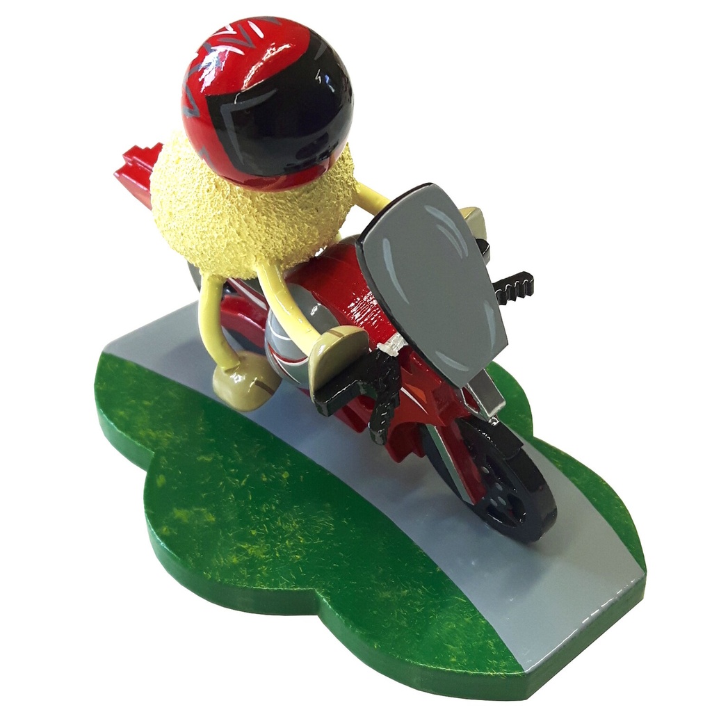 [FU 080/034/28R] Schaf "Racy", mit rotem Motorrad