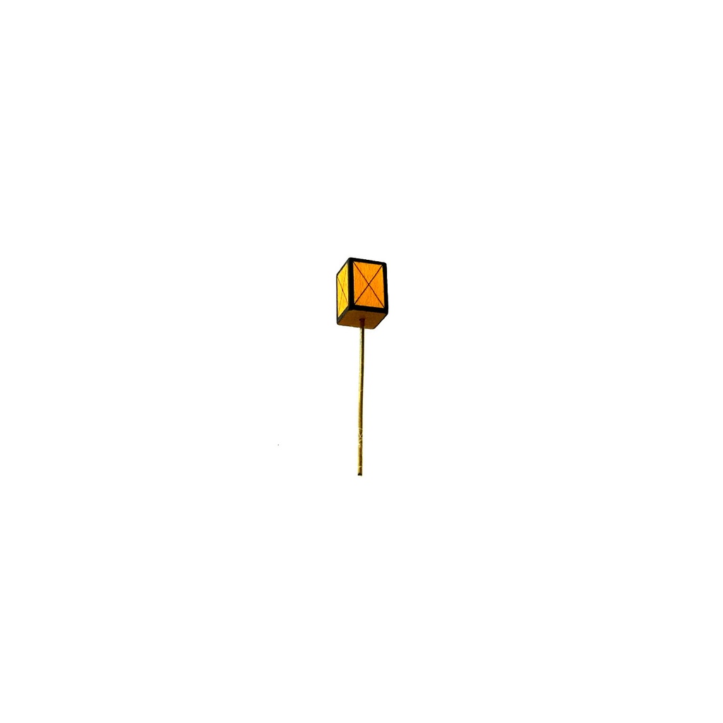 Laterne klein gelb auf Stab, 10x6x6 mm