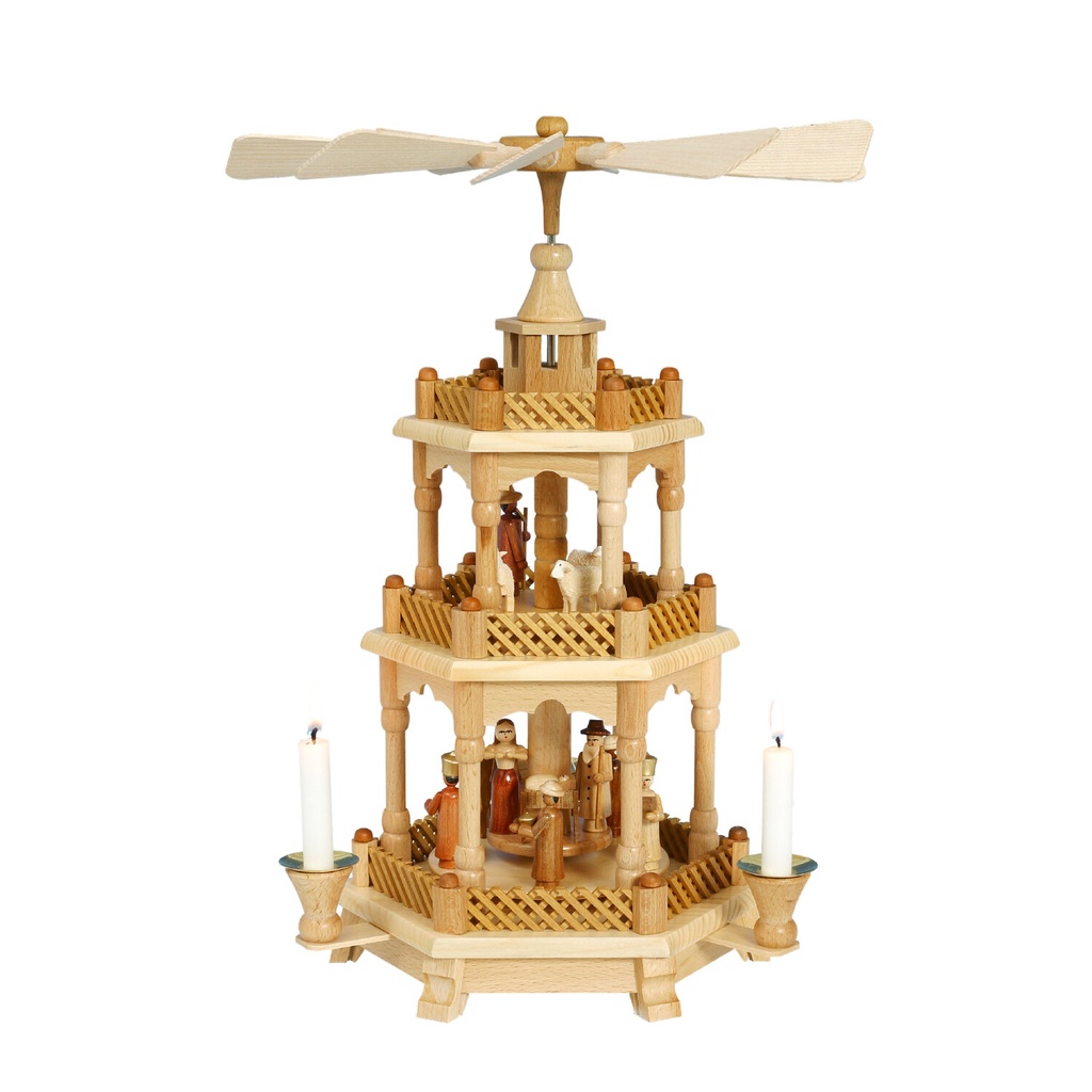 [FW 085/015/2] Pyramide Christi Geburt natur - 42 cm