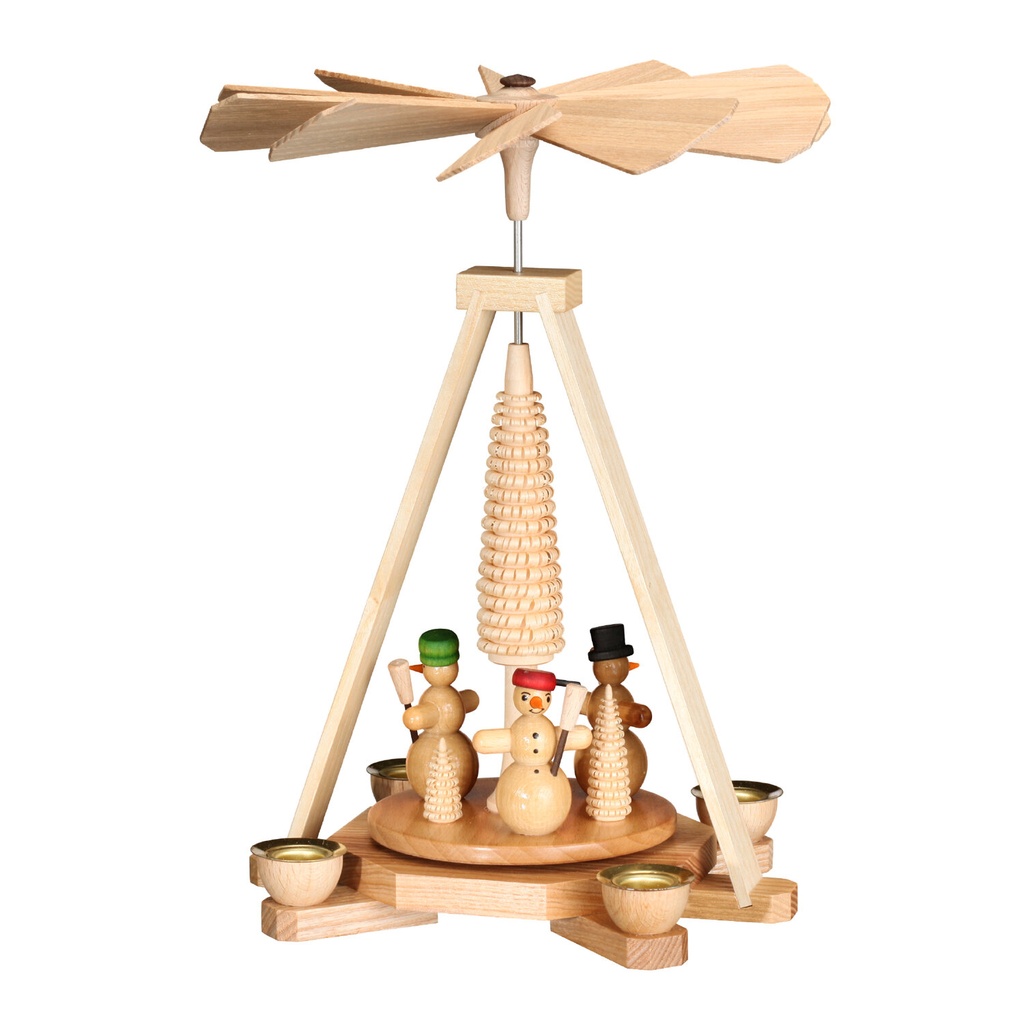 Pyramide mit Schneemänner natur