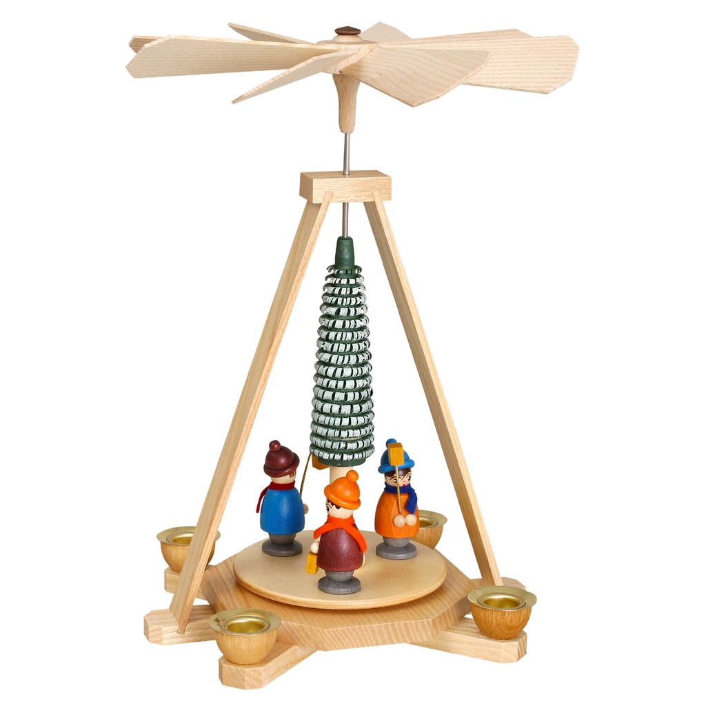 Pyramide mit Laternenkindern bunt