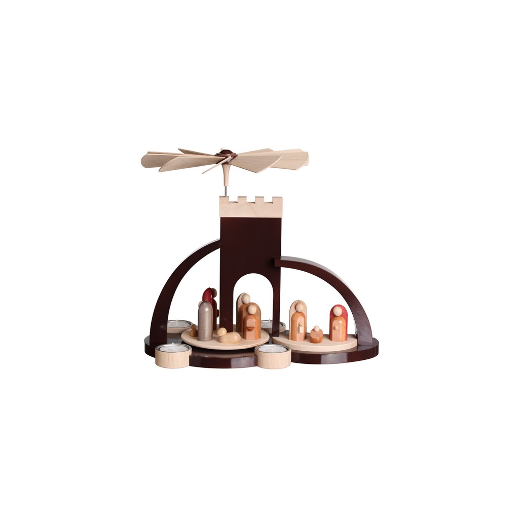Pyramide Christi Geburt Torbogen, modern, braun