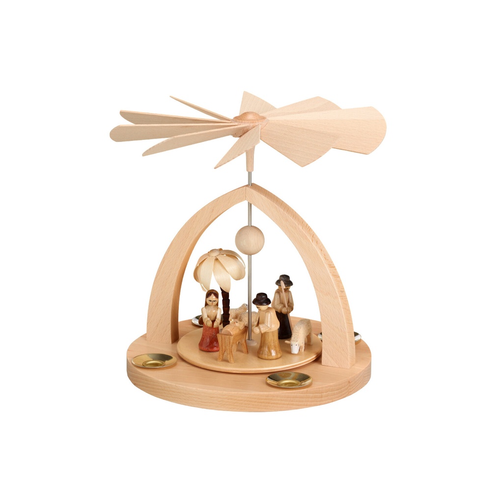 Pyramide mit Christi Geburt traditionell, rund