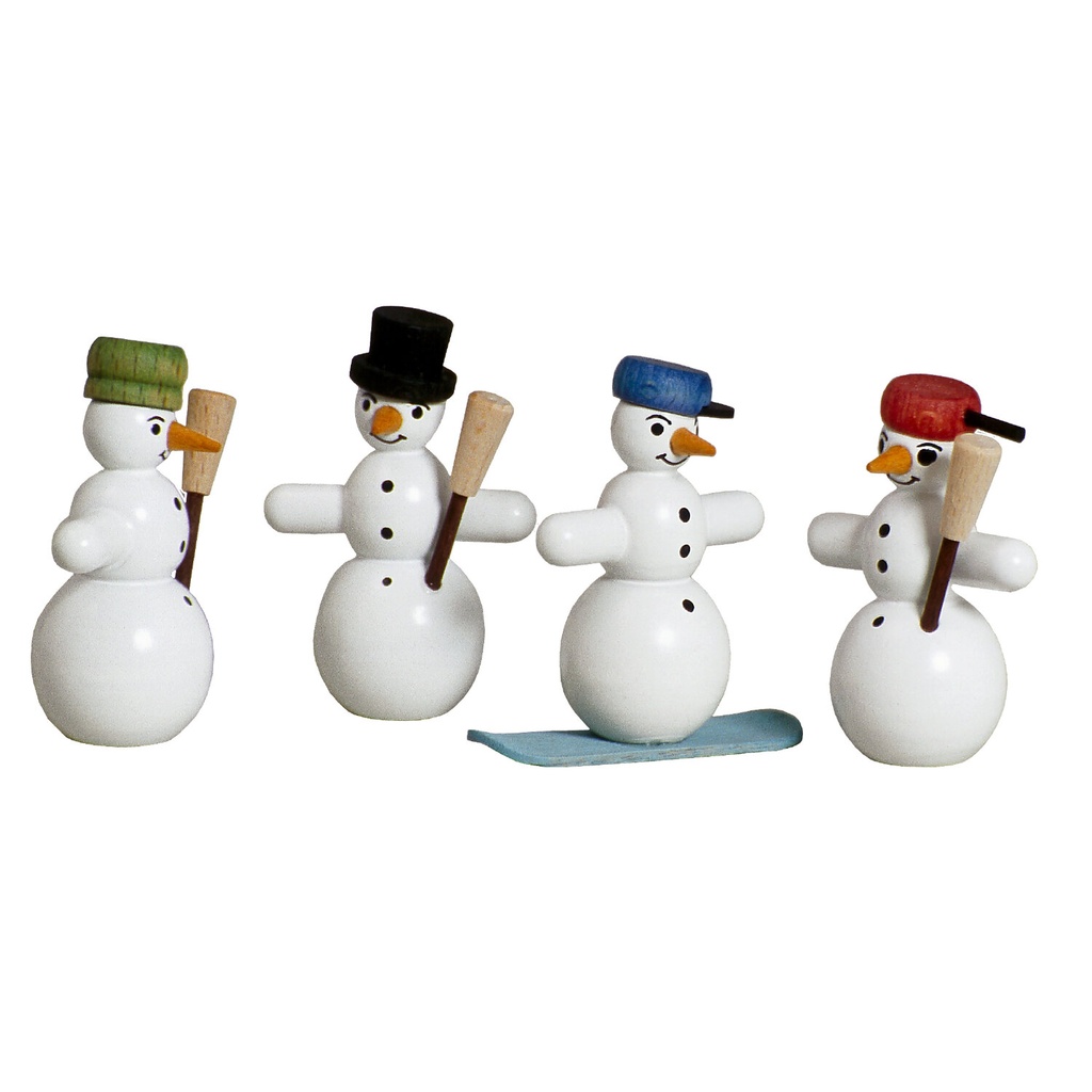 Schneemann im Satz ( 4 Stück )
