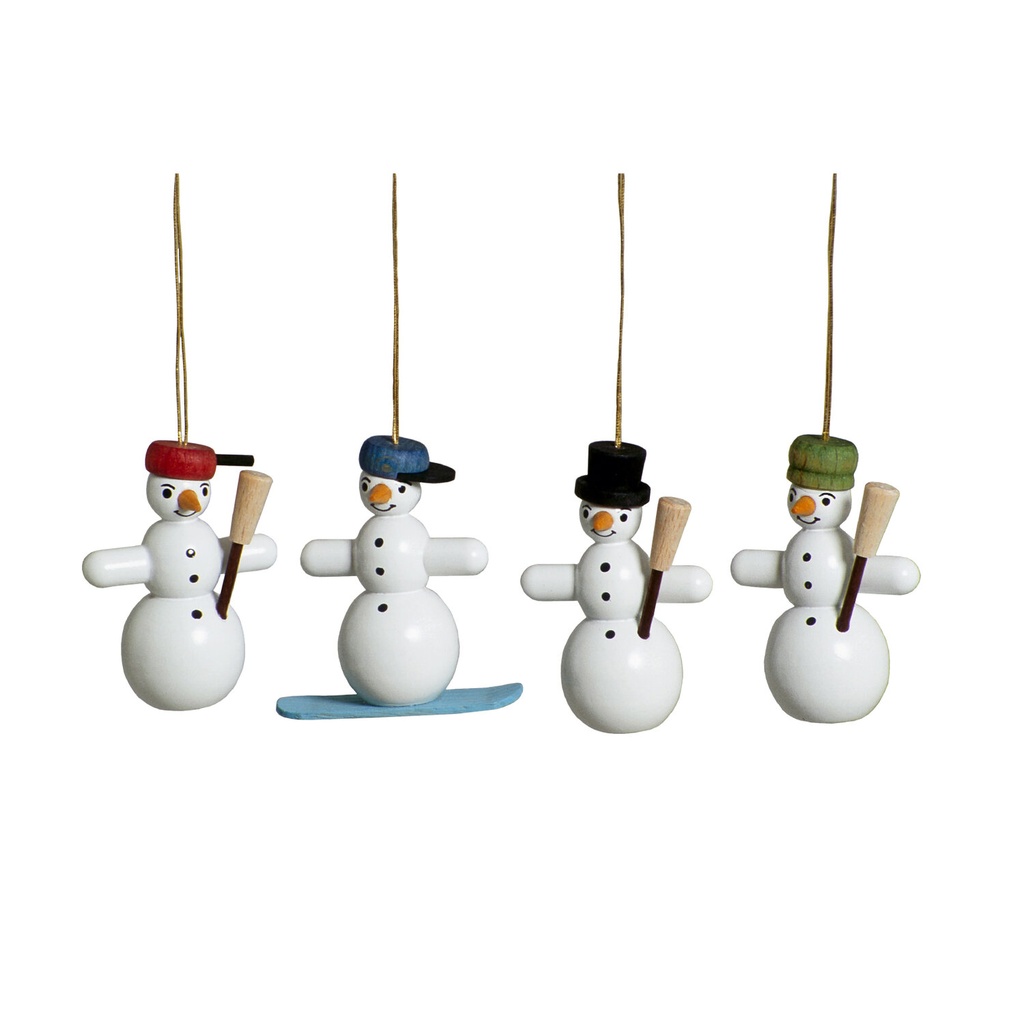 Schneemann im Satz ( 4 Stück ) Baumbehang