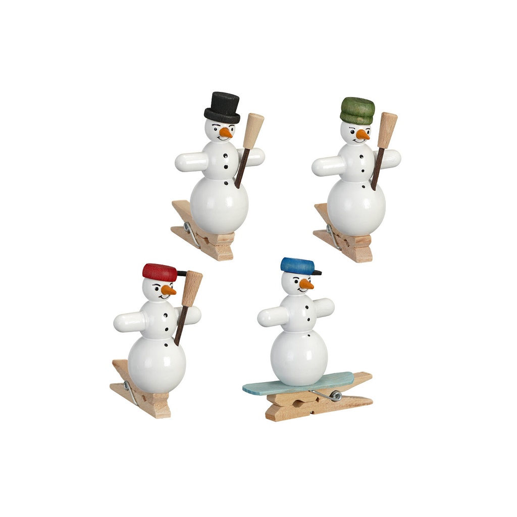 Schneemann im Satz ( 4 Stück ) Baumschmuck