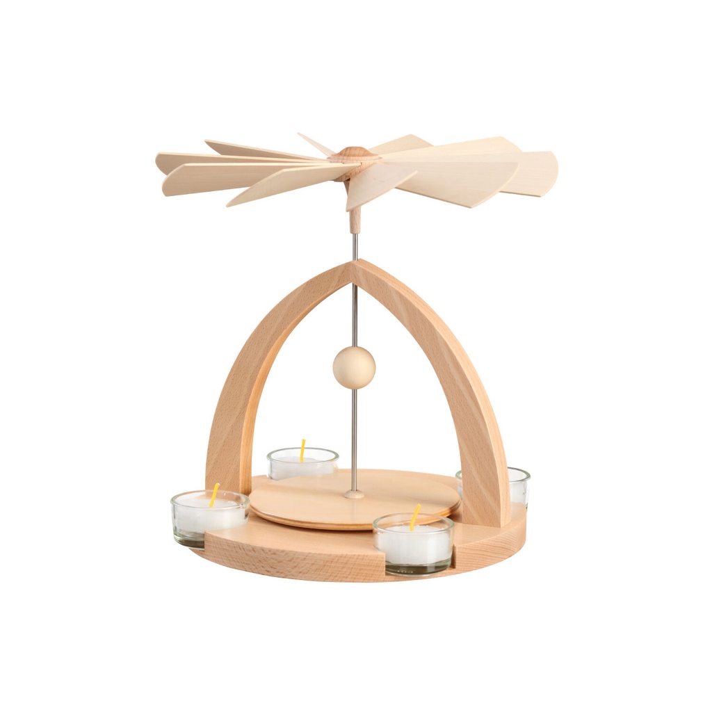 [FW G085/691T] Pyramide ohne Figuren, rund, natur