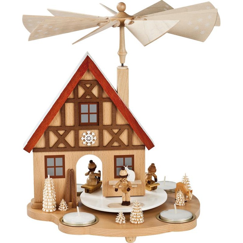 Tischpyramide Haus Winterkinder