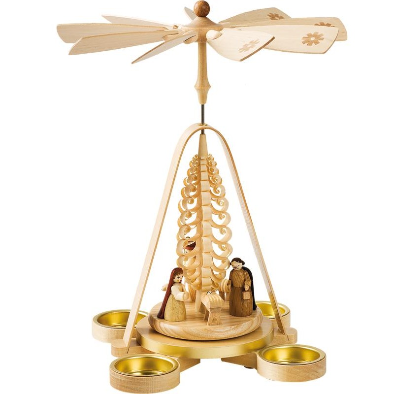 Pyramide Christi Geburt für Teelichte