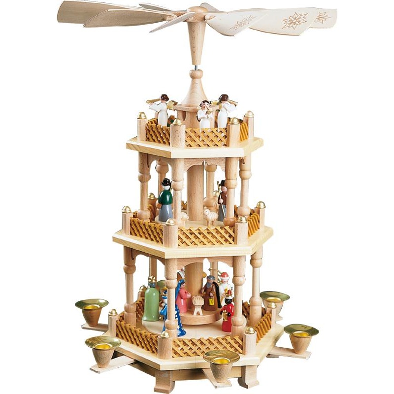 Pyramide Christi Geburt 2-st., bunt