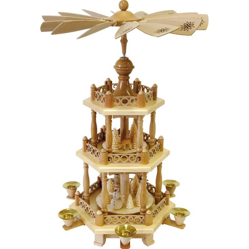 Pyramide Schneemänner 2-st., Barockzaun