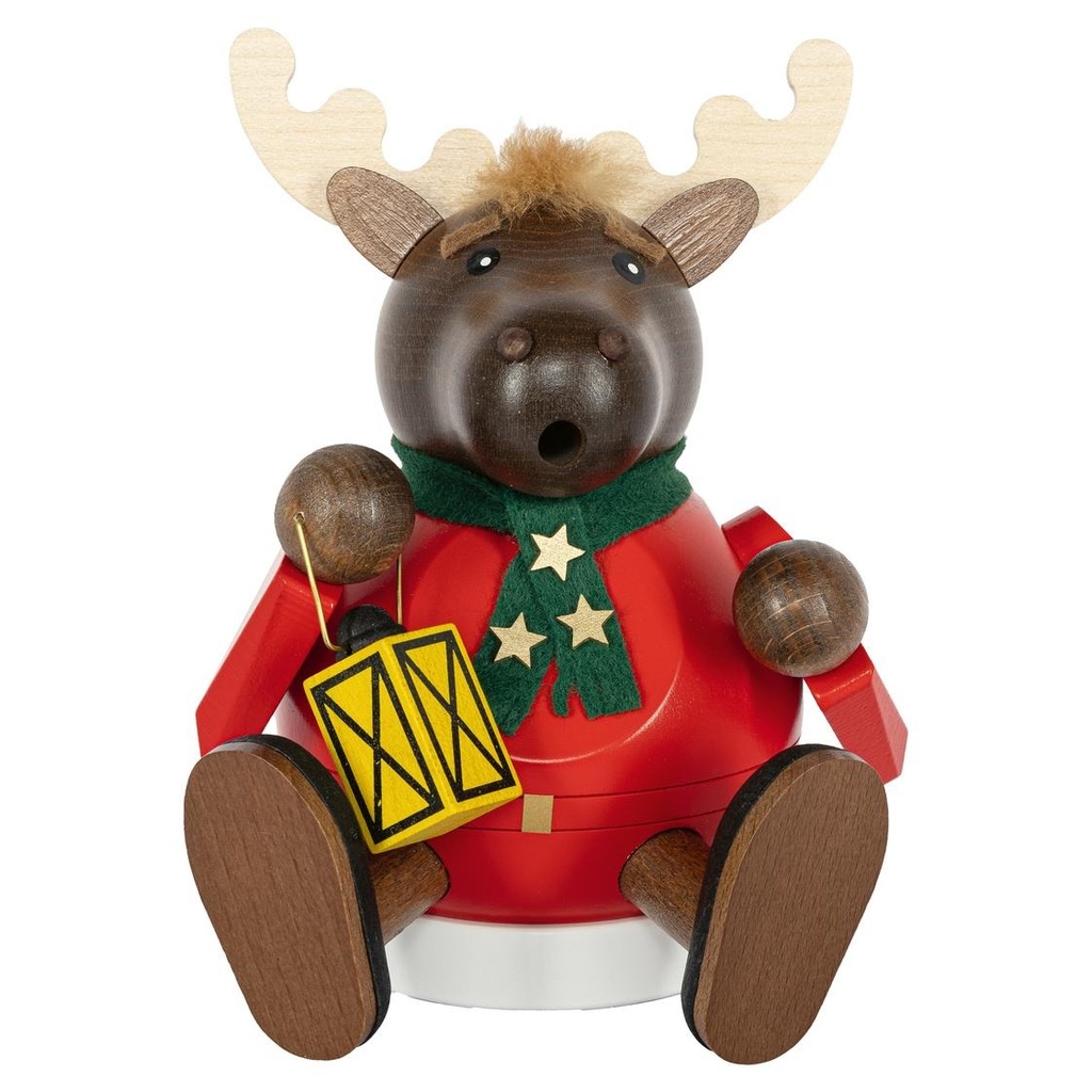 Rauchfigur Elch sitzend