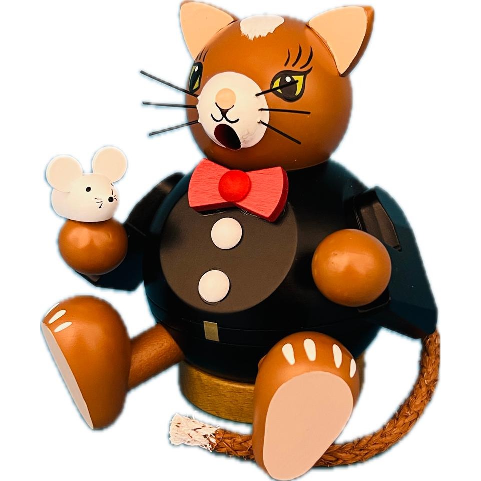 Rauchfigur Katze sitzend