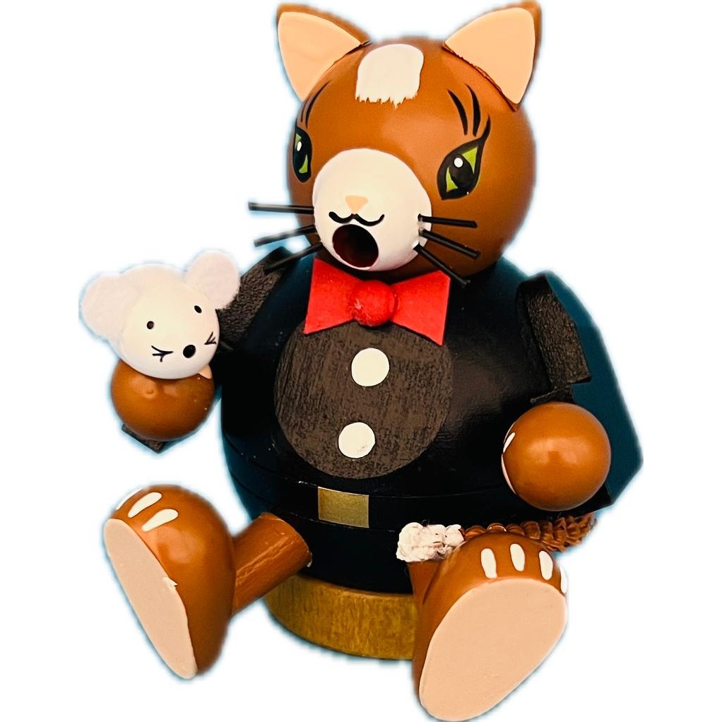 Minikugelrauchfigur Katze