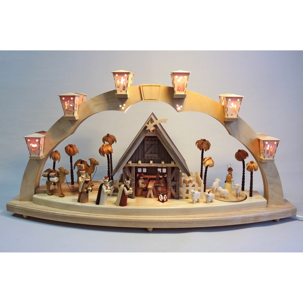 Schwibbbogen Christi Geburt, elektrische Beleuchtung - 40 cm