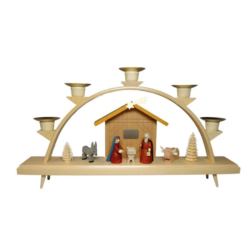 Schwibbbogen Christi Geburt, bunt