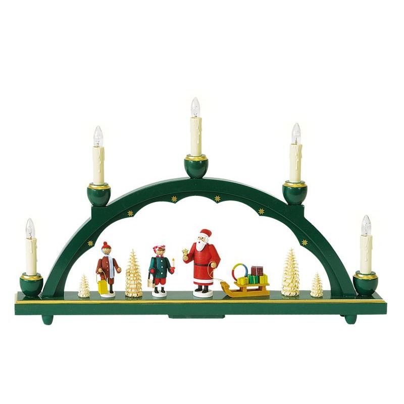 Schwibbbogen Weihnachtsmann, elektrische Beleuchtung