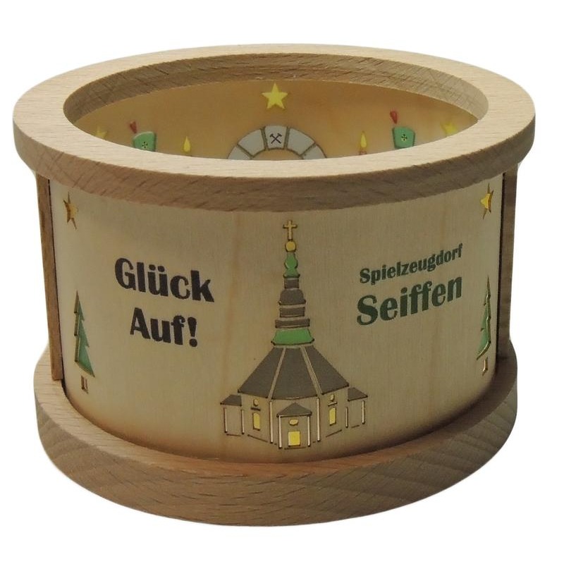 [RG 04474] Teelichtlaterne "Glück Auf" Seiffen