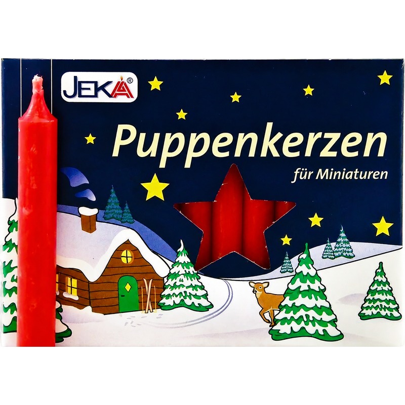 Puppenkerzen rot Ø 10 mm, 20 Stück/Schachtel
