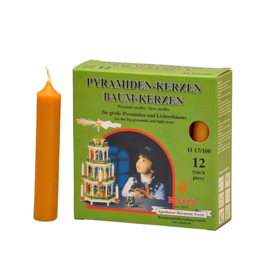 Kerzen natur Ø 17 mm, 12-Stück/Schachtel