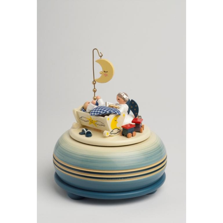 Spieldose, klein "Gute Nacht" blau