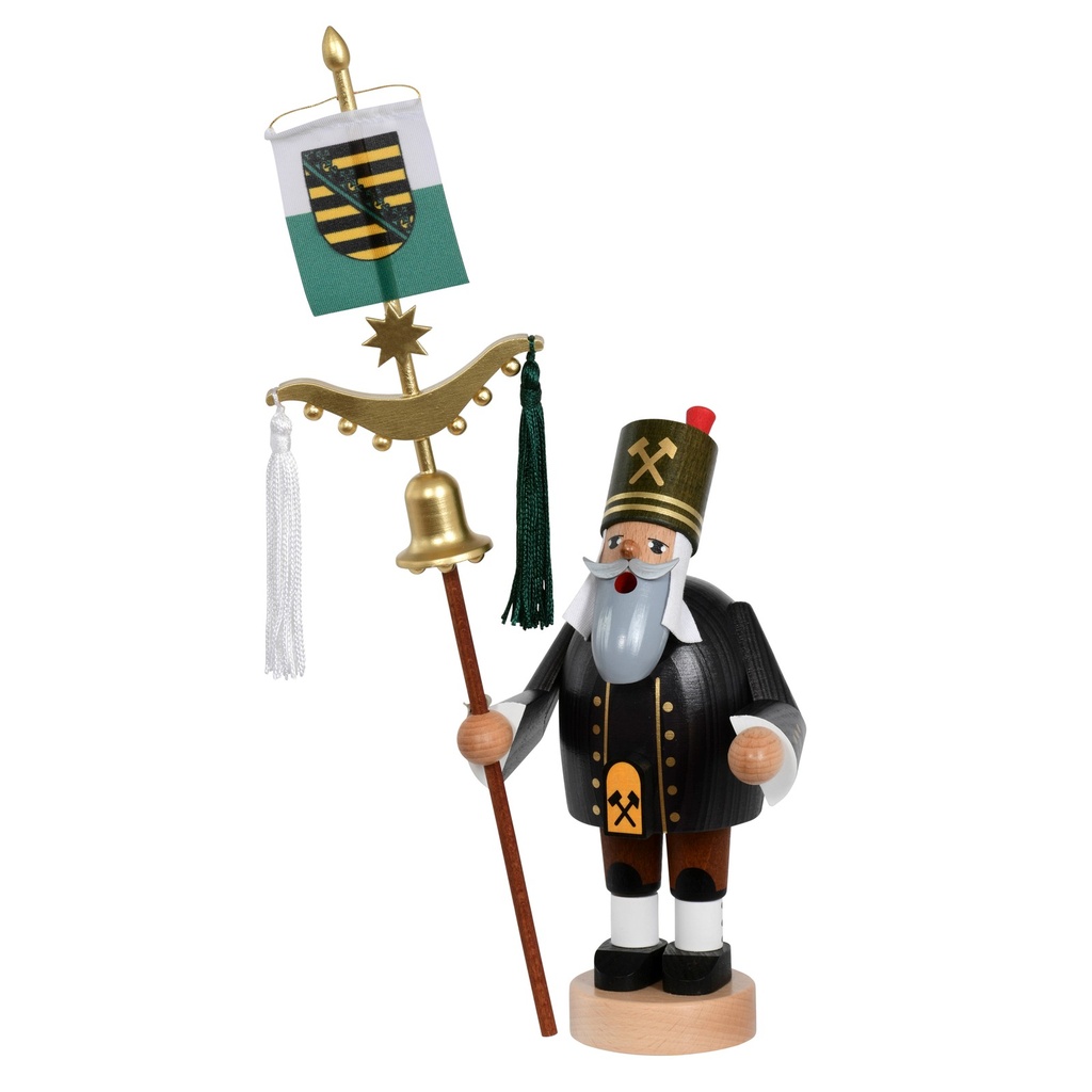 Räuchermann Bergmann mit Schellenbaum