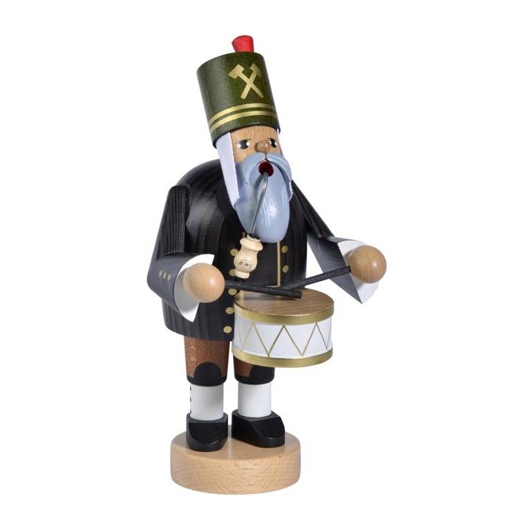 Räuchermann Bergmann mit kleiner Trommel