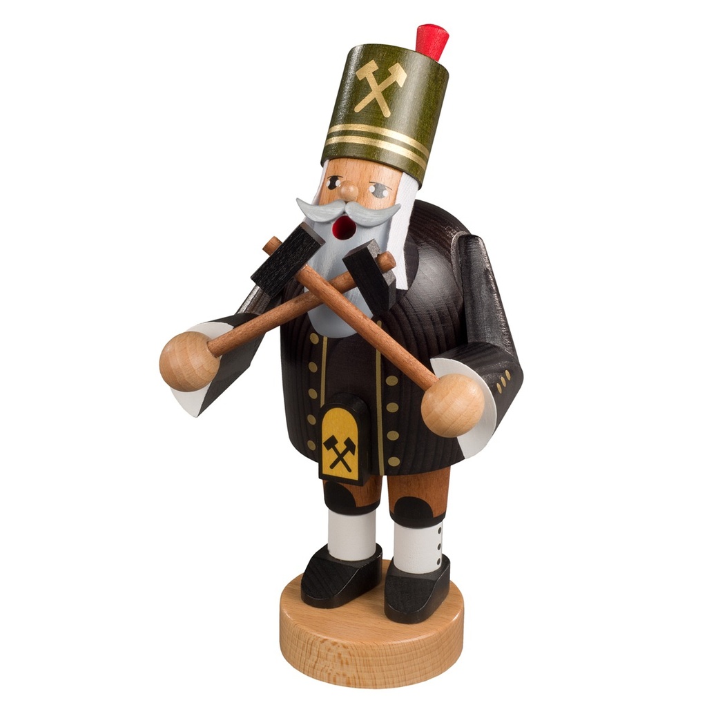 Räuchermann Bergmann mit Hammer und Schlägel