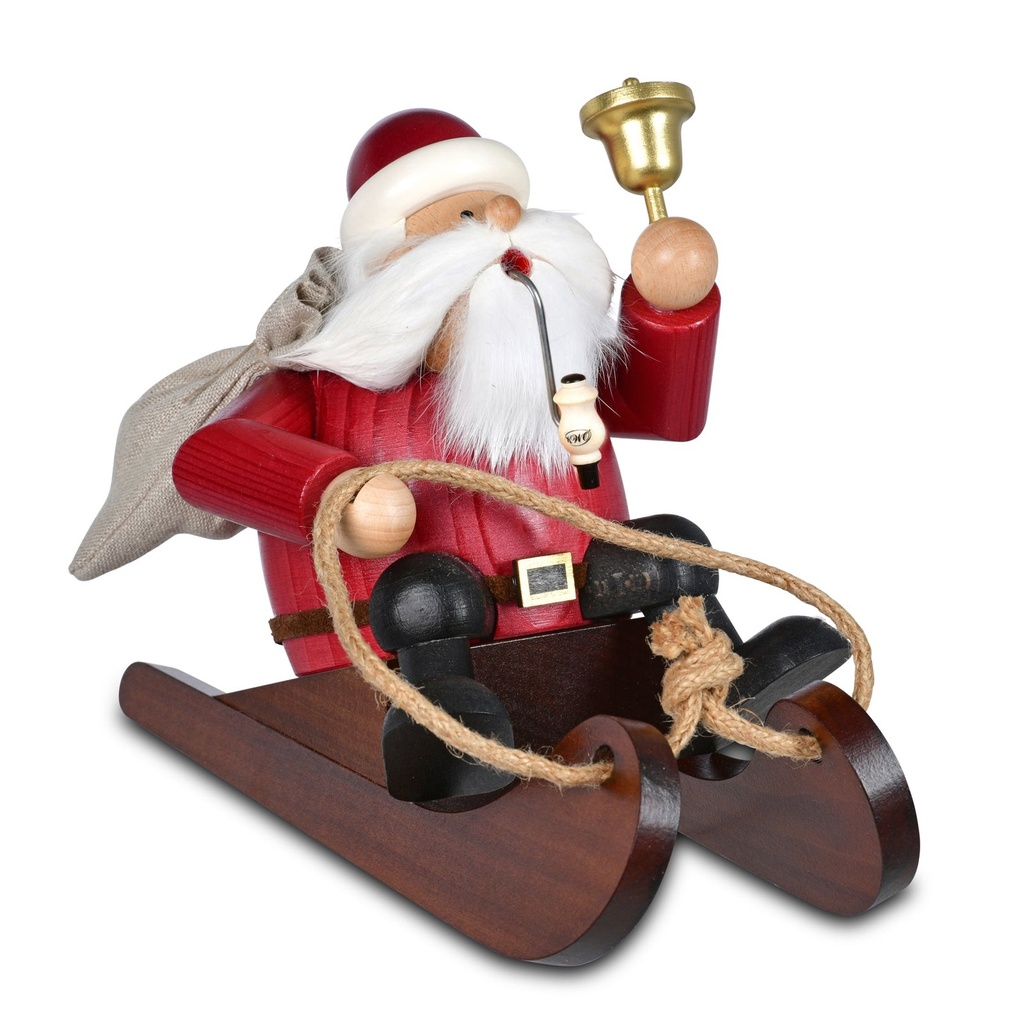 Räuchermann Santa Claus mit Schlitten