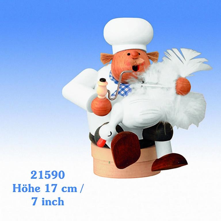 Räuchermann Kantenhocker Koch mit Gans