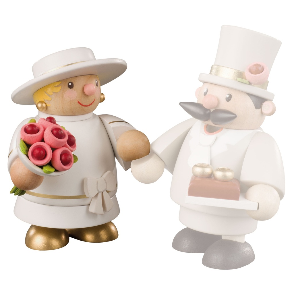 Räuchermann Braut, mini (ohne Rauchfunktion)