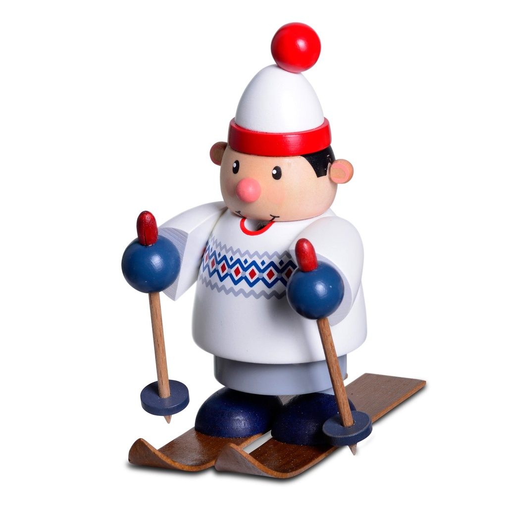 Räuchermann Skifahrer, mini