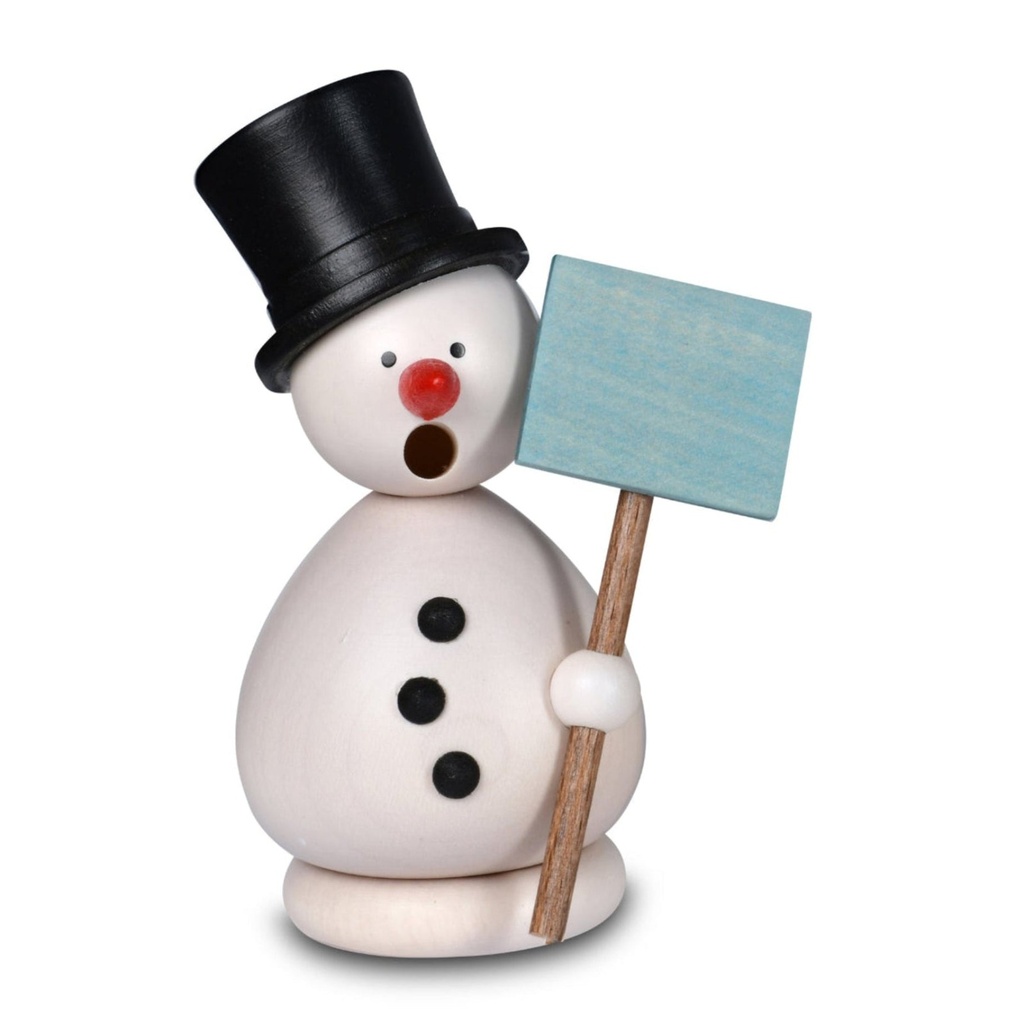 Räuchermann Schneemann Günter, weiß